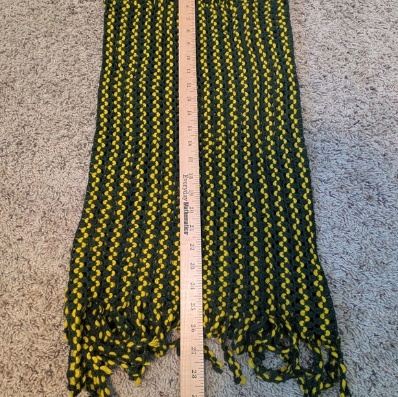 GREEN BAY PACKER Knit SCARF Green & Gold Football Fans Fall Favorite - Picture 8 of 10